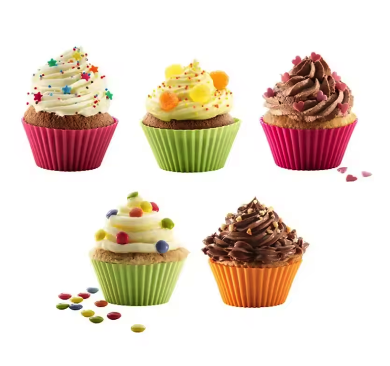 Silicone Cake Mold Round Muffin Cupcake Baking Molds Reusable